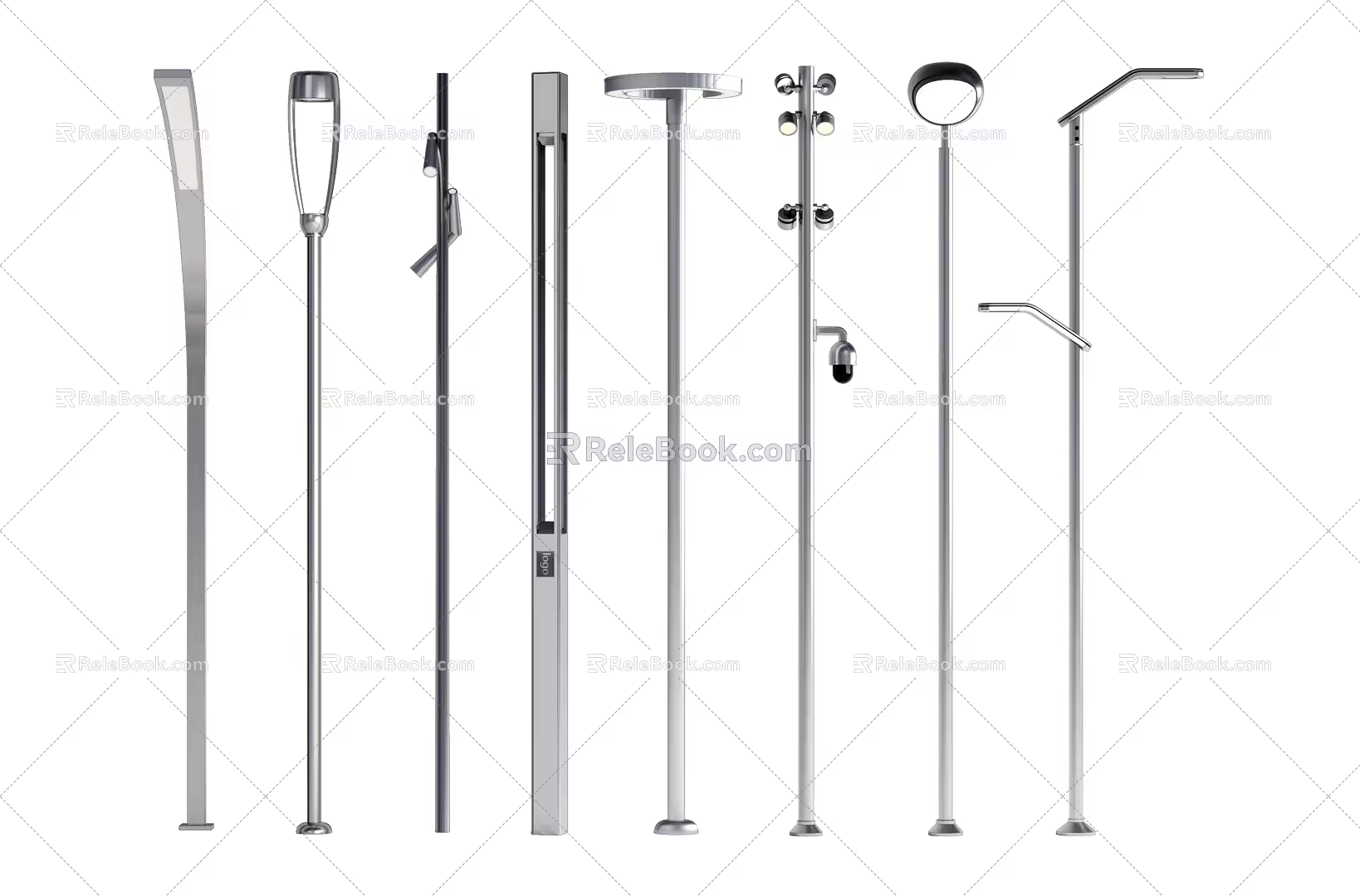 Modern street lamp high pole lamp monitoring lighting lamp 3d model