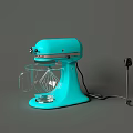 Turquoise Stand Mixer As Essential Kitchen Appliance With Glass Mixing Bowl And Whisk