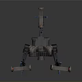 Mechanical Robotic Structure Featuring Multiple Legs Wheels Control Box And Bracket