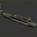 Gray Military Submarine 3D Model With Detailed Conning Tower And Hull Design