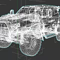 Military Green Armored Off Road Vehicle With Tough Design And Large Tires
