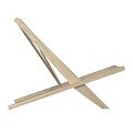 Modern Minimalist Leisure Chair With Wooden Frame And Handwoven Seat Cross Leg Design
