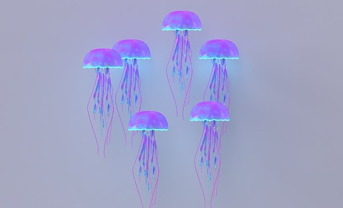 jellyfish aquatic organisms deep sea organisms 3d model