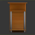 Light Brown Wooden Desk With Open Shelf And Silver Metal Legs Modern Design