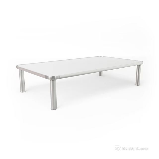 Modern Sofa And Coffee Table Set With White Rectangular Top And Metal Legs 3d model