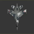 Modern Military Fighter Aircraft With Camouflage Livery And Airborne Missiles