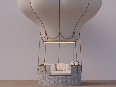 Bed Children's Bed Hot Air Balloon Round Bed model