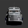 Sleek Modern Luxury Yacht Featuring Wooden Deck And Upper Deck Design