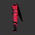 Man in Red Superhero Costume with Black Cape Yellow Emblem and Knee Pads