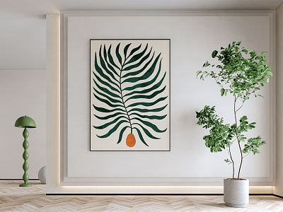 Modern Plant Painting Decorative Hanging Painting 3d model