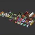 Colorful Toy Vehicles Including Various Model Cars Trucks And Construction Equipment