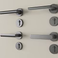 Various Modern Door Handles With Sleek Matte Black Design On Neutral Background