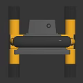 Portable Yellow And Black Furniture With Handle And Rolling Base For Lighting