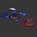 Various Styles Of Hats With Colorful Designs For Fashionable Daily Use