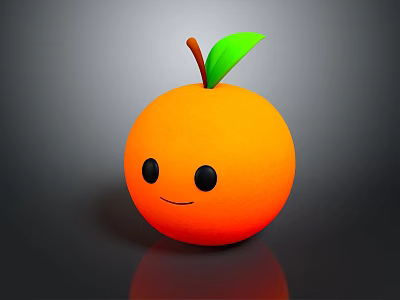 orange fruit mandarin citrus items 3d model