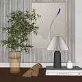 Modern ornaments combination 3d model