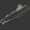 Aircraft Carrier A Large Water Vessel With Flight Deck And Parked Aircraft
