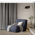 Modern Ligne Roset Lazy Sofa 3d model