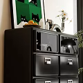 Modern Desk And Chair Combination With Computer Lamp Green Plants Window Curtains And Area Rug