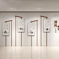 Clean Breeze Integrity Theme Wall Display With Bamboo And Scroll Artworks