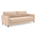 Modern Beige Multi Seat Sofa with Sleek Design and Black Legs 3d model