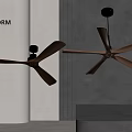 POLIFORM Modern Ceiling Fans With Wooden Blades In Contemporary Interior Design