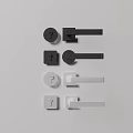 Modern Door Handles In Black And White With Different Design Styles