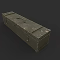 Vintage Military Weapon Storage Case With Metal Construction And Secure Handle
