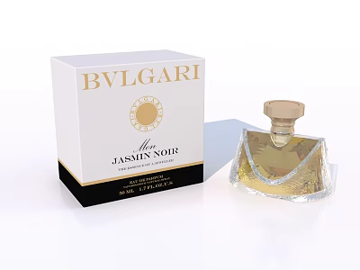 BVLGARI JASMIN NOIR Luxury Perfume Bottle With Elegant Cosmetics Packaging Design 3d model