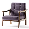 Comfortable Green Velvet Accent Chair with Wooden Armrests and Tufted Back Design
