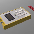 Industrial Equipment Control Panel with Yellow Casing LCD Display and Keypad for Operation