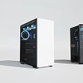 Sleek PC Cases With Transparent Side Panels RGB Lighting And Diverse Design Styles 3d model