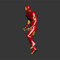 Iron Man Biological Character 3D Model With Detailed Red Gold Armor And Blue Energy Core