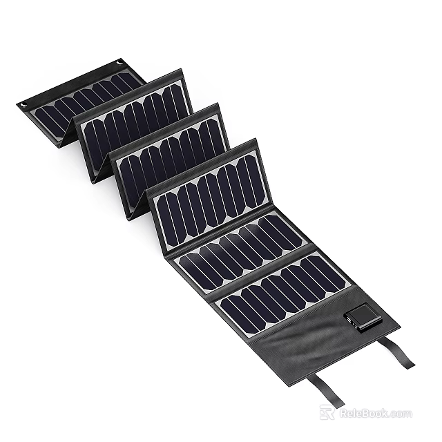 Foldable Solar Panel Daily Use Electrical Appliance with Portable Design for Outdoor Charging 3d model 