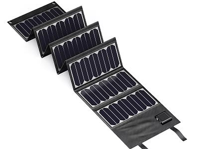 Foldable Solar Panel Daily Use Electrical Appliance with Portable Design for Outdoor Charging 3d model