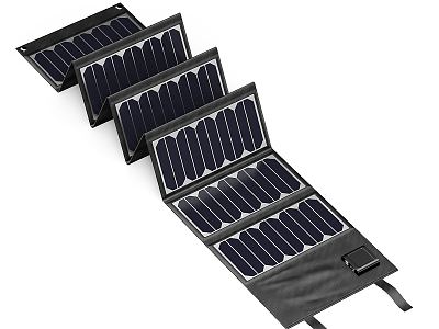 modern solar panel solar power plant foldable solar panel 3d model