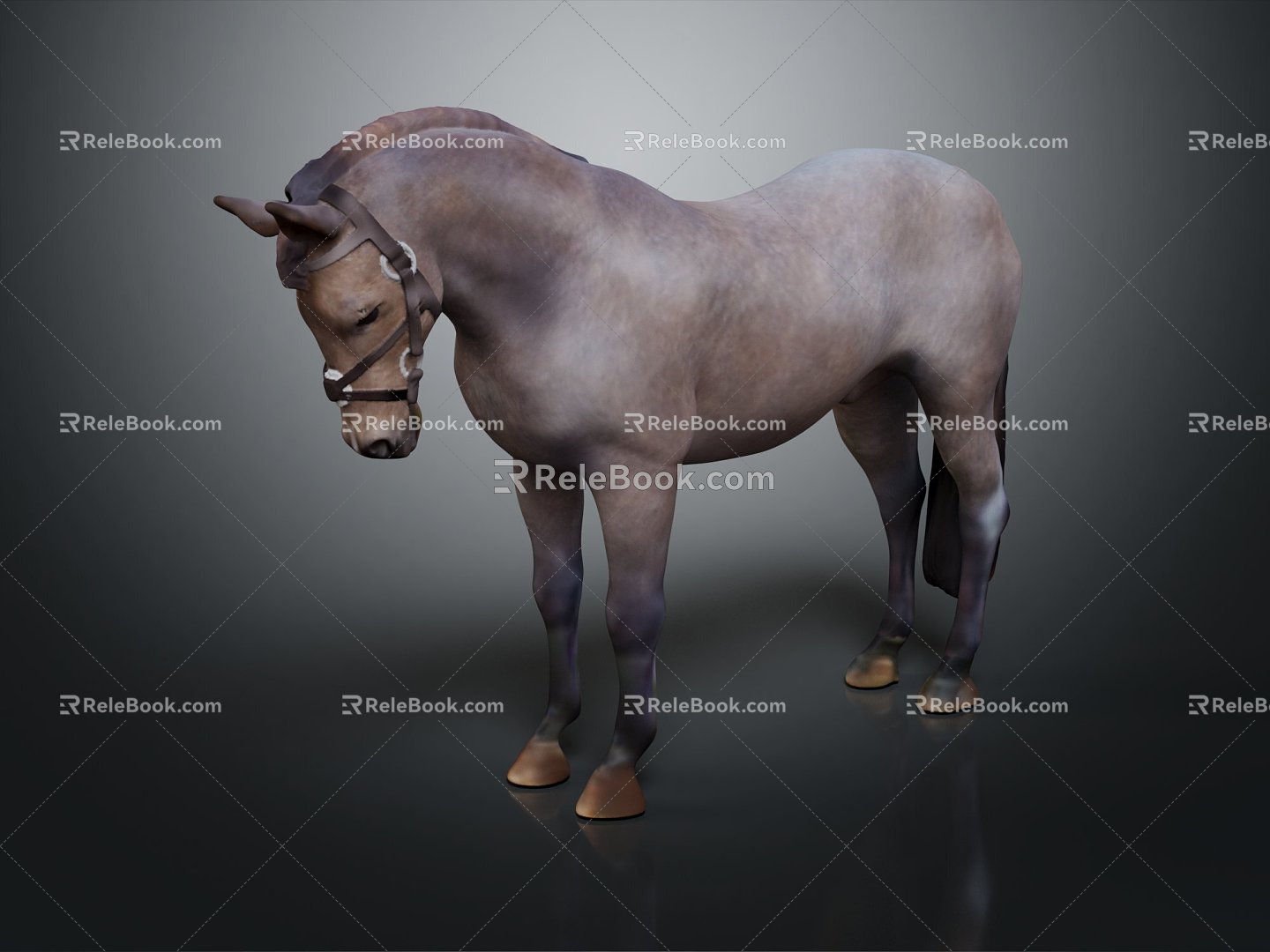 Modern Horse Big Horse Wild Horse Racing 3d model