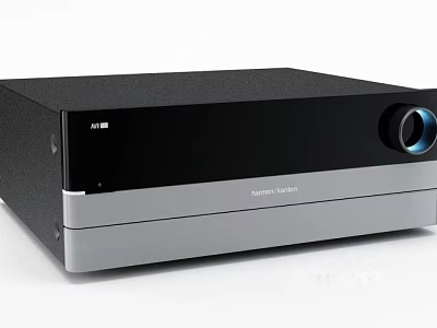 Premium Headphone Speaker with Sleek Black and Silver Design for High Quality Audio Experience 3d model