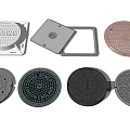 Road Infrastructure Different Types of Manhole Covers with Metal Grid and Safety Designs