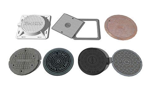 modern manhole cover 3d model