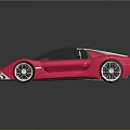 Pink Sports Car With Sleek Aerodynamic Design And Reflective Glossy Surface Finish