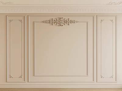 French background wall 3d model