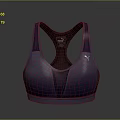 Puma Purple Sports Bra With Mesh Panel And Racerback Athletic Design