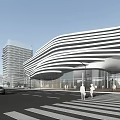 large commercial complex 3d model