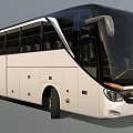 White Setra Bus Featuring Modern Design Large Windows And Spacious Passenger Seats