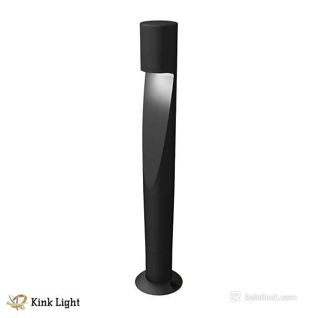 Modern Black Standing Outdoor Light With Sleek Design For Garden Use 3d model 