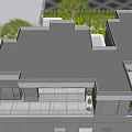 Modern Roof Garden Design With Lush Greenery Outdoor Seating Contemporary Building And Glass Features