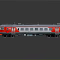 Red And Silver Train Model With Multiple Carriages HXD Front On Dark Background Reflection