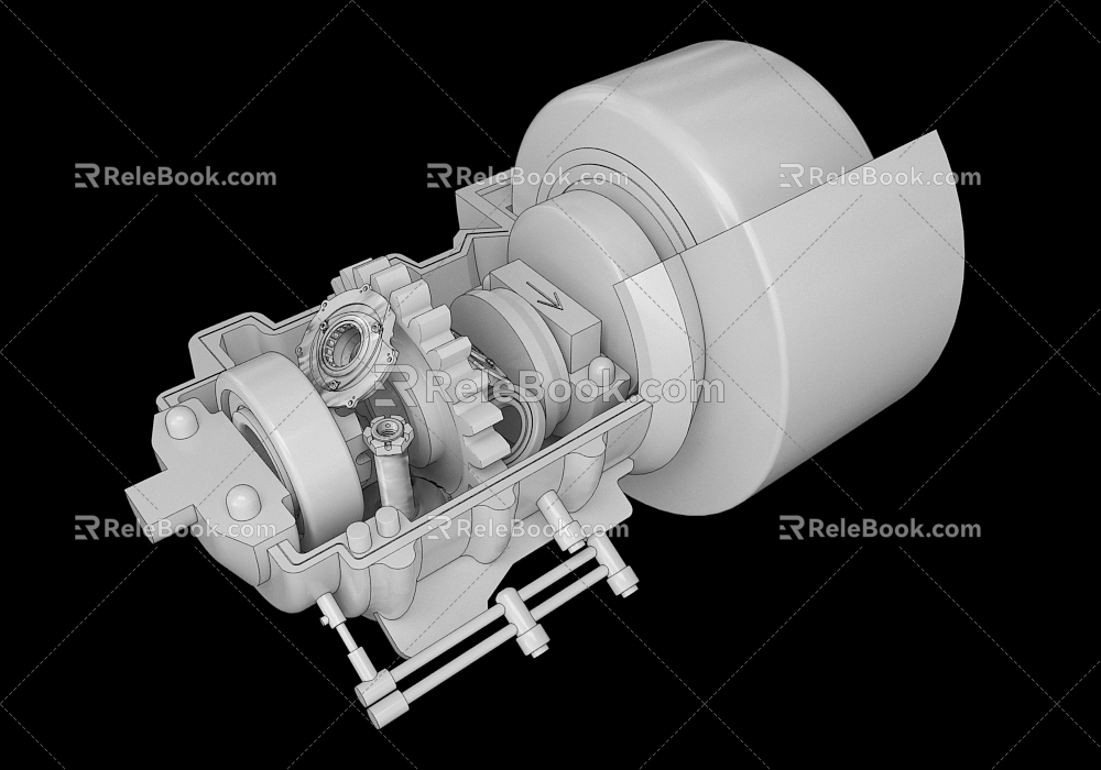 Kinetic energy recovery device for mechanical parts model