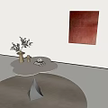 Modern Dining Table Simple Dining Table Cream Style Dining Table Negotiation Table 3d model